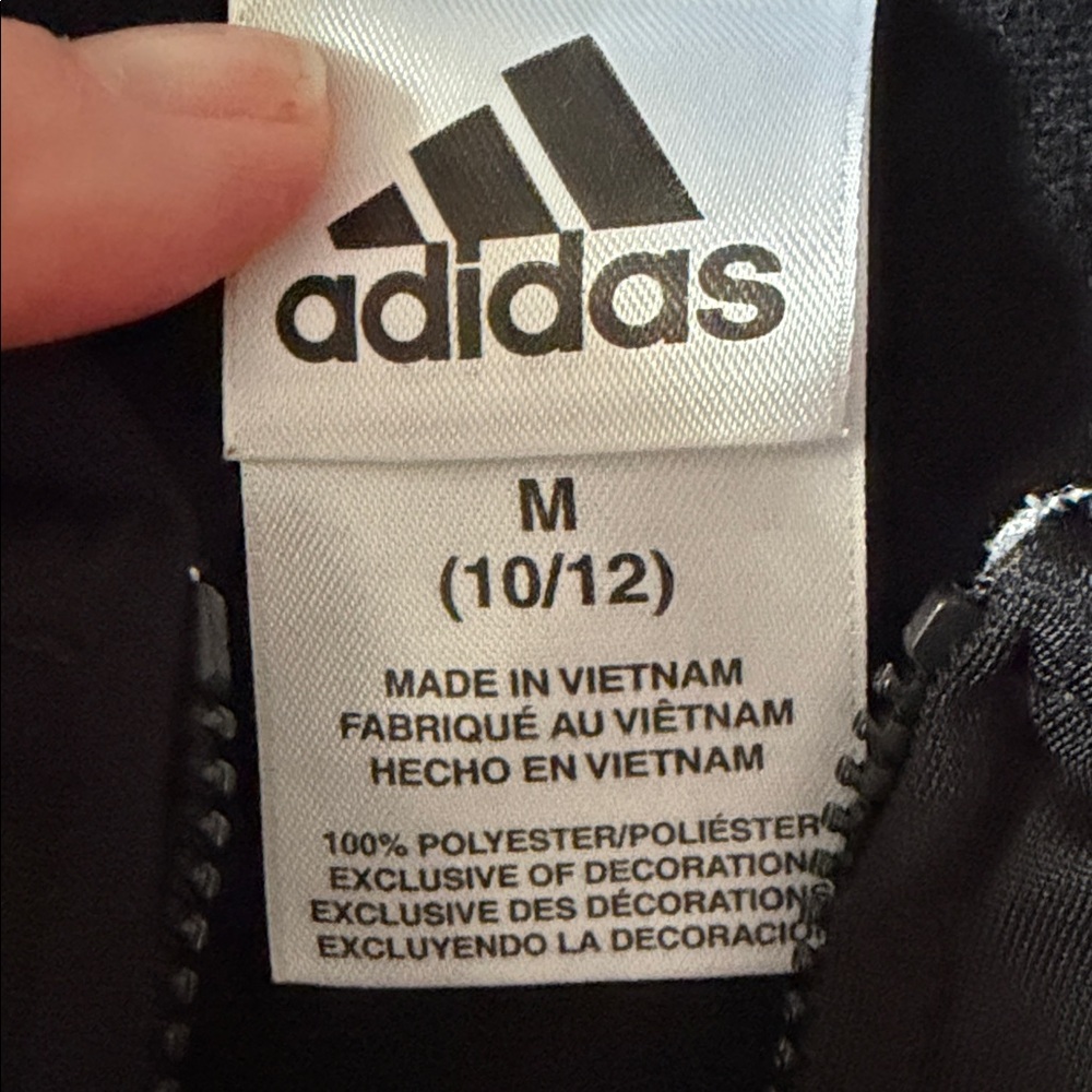 Adidas Black Jacket with White Sleeves - Picture 2 of 3